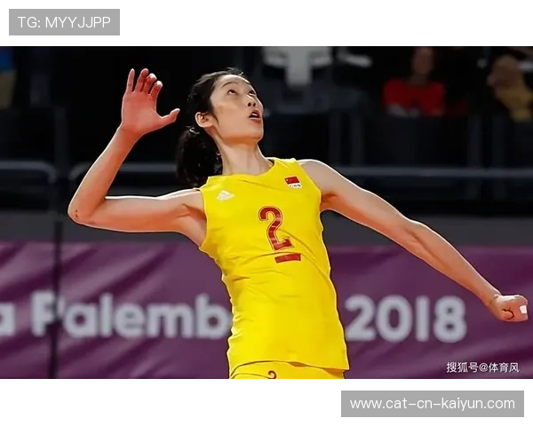 排球朱婷全力扣杀，中国女排稳住优势